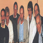 Ross Dennis, Gaylene and Barry Mottram, Rob Birch, Tom Picken, Nick Nielson and Stig Eriksson